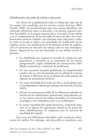 La educación en tiempos de la globalización | PDF