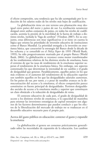 La educación en tiempos de la globalización | PDF