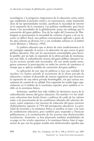 La educación en tiempos de la globalización | PDF