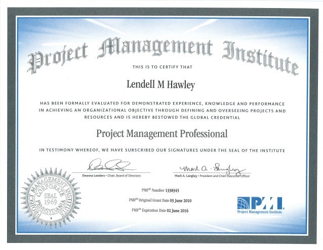 pmp certificate pmp certificate