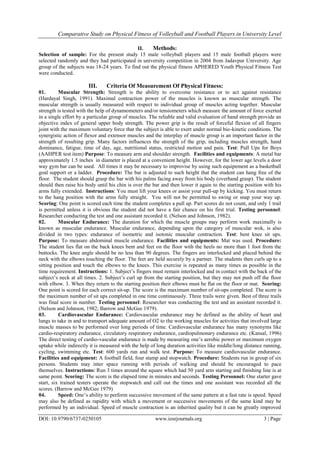 Comparative Study on Physical Fitness of Volleyball and Football ...