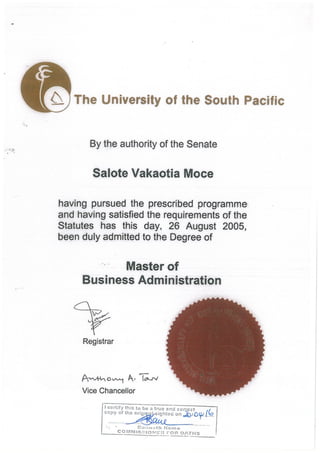 Master of Business Admin
