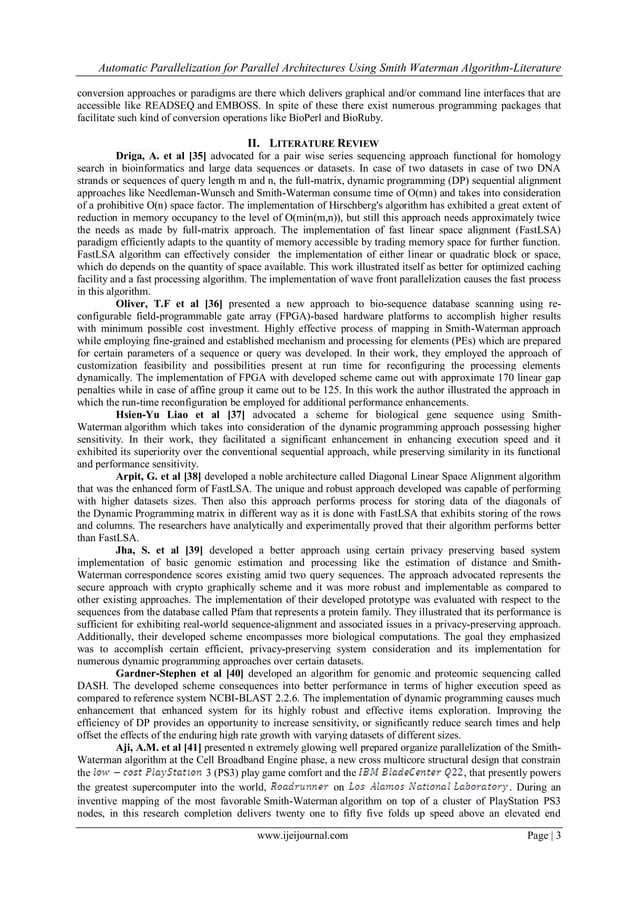 Automatic Parallelization for Parallel Architectures Using Smith ...