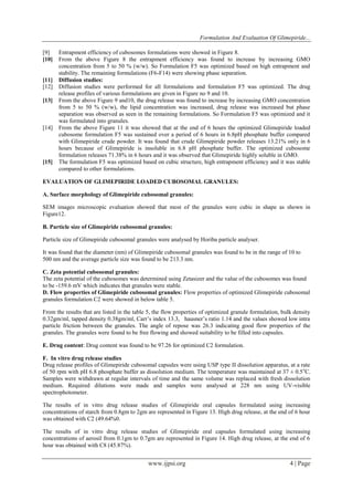 Formulation and Evaluation of Glimepiride Oral Capsules | PDF