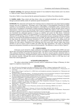 Formulation and Evaluation of Glimepiride Oral Capsules | PDF