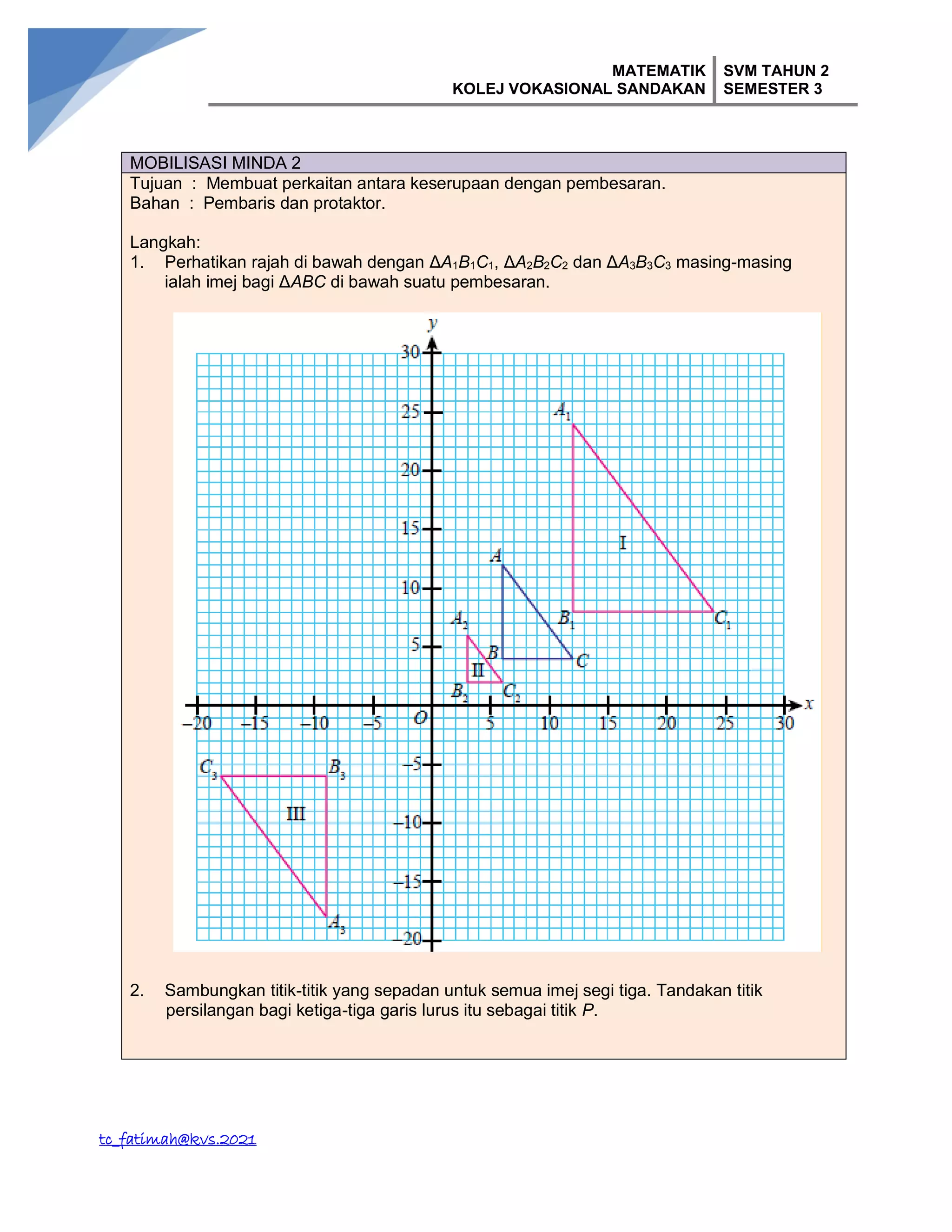 MATEMATIK SEM 3 TRANSFORMASI | PDF
