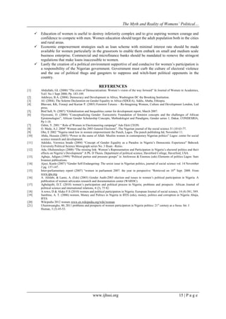 The Myth and Reality of Womens’ Political Marginalization In Nigeria | PDF