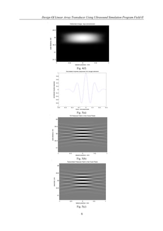 Field Ii Design of Linear Array Transducer Using Ultrasound Simulation Program ...