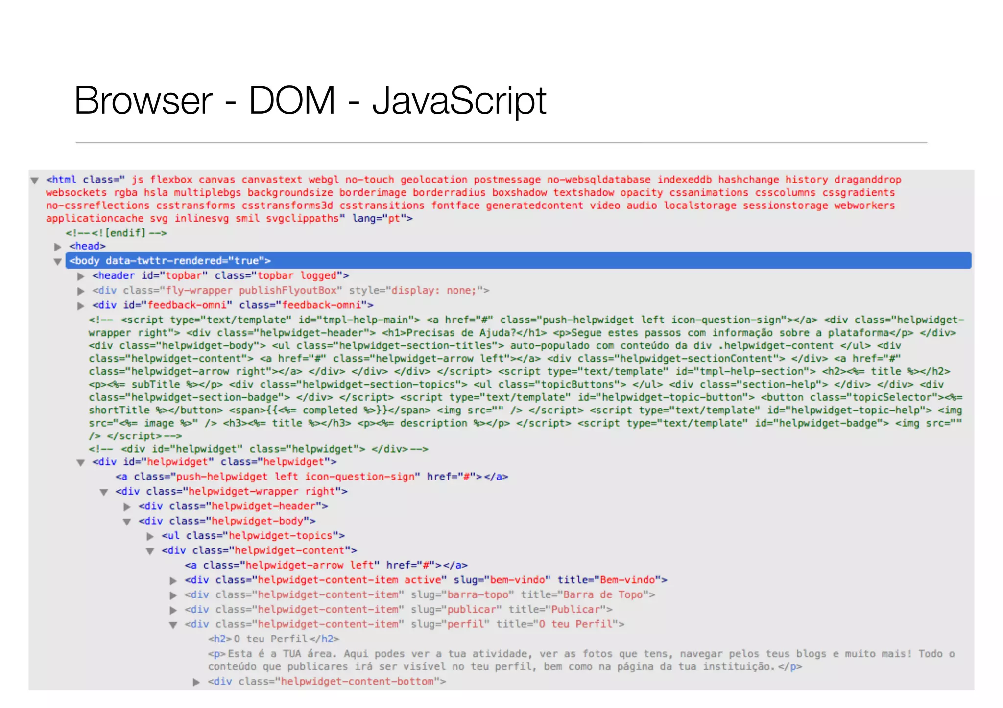 Browser - DOM - JavaScript
 