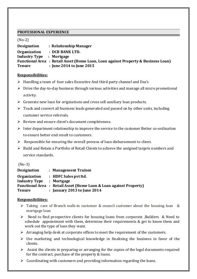 business loan resumes