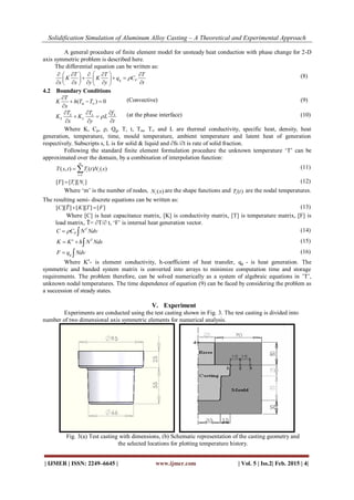Solidification Simulation of Aluminum Alloy Casting – A Theoretical and ...