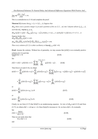 Oscillation of Solutions to Neutral Delay and Advanced Difference ...