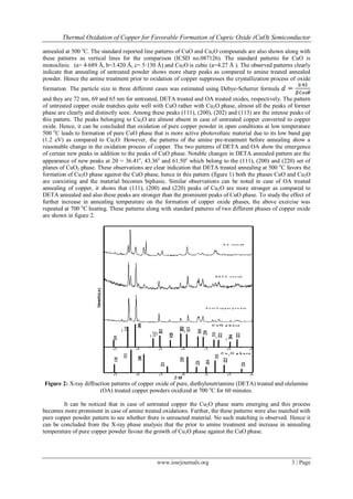 Thermal Oxidation of Copper for Favorable Formation of Cupric Oxide ...