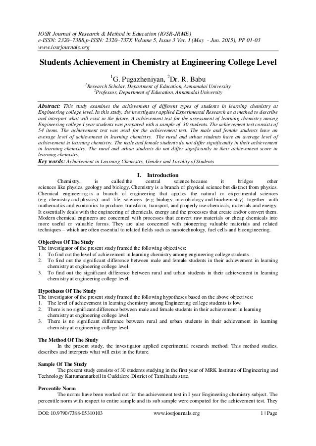 chemistry for engineering students