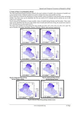 Spatial and Temporal Variation of Rainfall in IRAQ | PDF