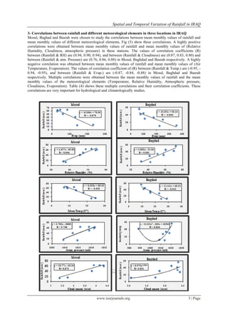 Spatial and Temporal Variation of Rainfall in IRAQ | PDF