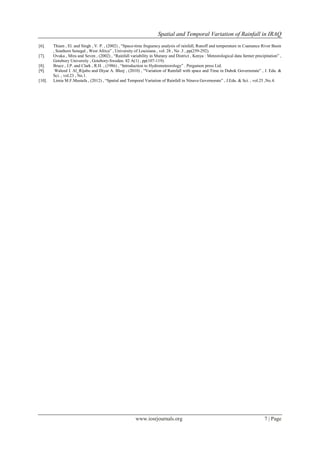 Spatial and Temporal Variation of Rainfall in IRAQ | PDF