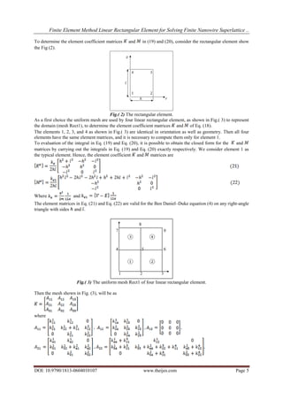 Finite Element Method Linear Rectangular Element for Solving Finite ...