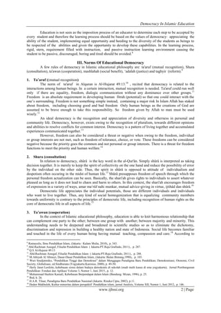 Democracy in Islamic Education | PDF