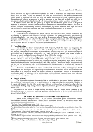 Democracy in Islamic Education | PDF