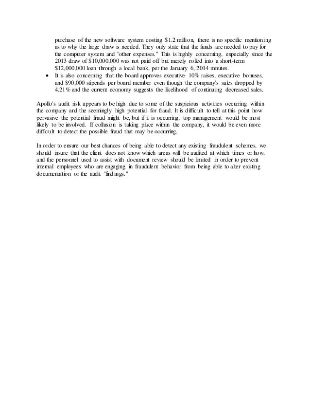 Audit Ii Apollo Case Final Project