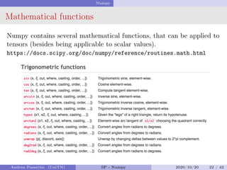 Comprehensive Introduction to Numpy for Scientific Programming | PDF
