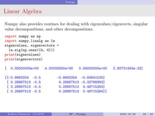 Comprehensive Introduction to Numpy for Scientific Programming | PDF