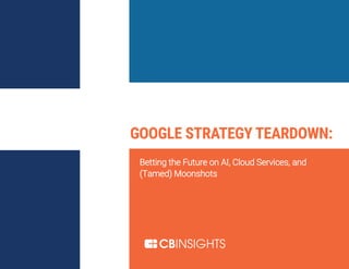 GOOGLE STRATEGY TEARDOWN:
Betting the Future on AI, Cloud Services, and
(Tamed) Moonshots
 