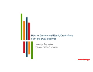 How to Quickly and Easily Draw Value
from Big Data Sources
Moacyr Passador
Senior Sales Engineer
 