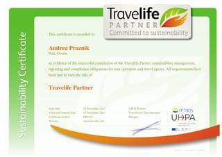 Sustainability manager_certificate Andrea Praznik
