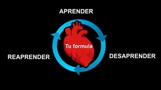 APRENDER
Tu formula
DESAPRENDERREAPRENDER
 