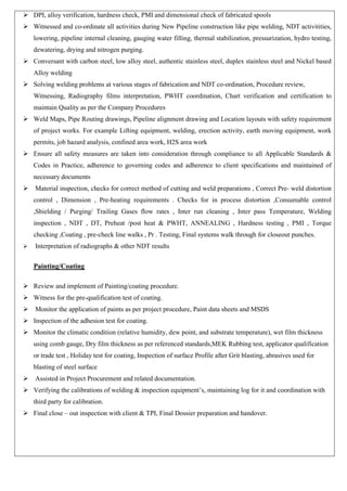 QA QC Engineer-Inspector NEW | PDF