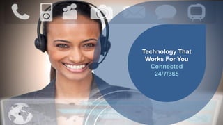 Technology That
Works For You
Connected
24/7/365
 
