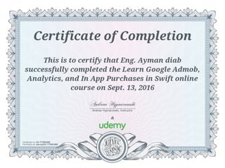 Learn Google Admob, Analytics, and In App Purchases in Swift