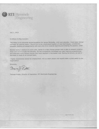 Remmele Letter & Results