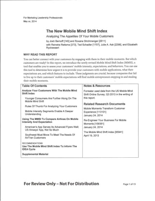 Mobile Mindshift Index