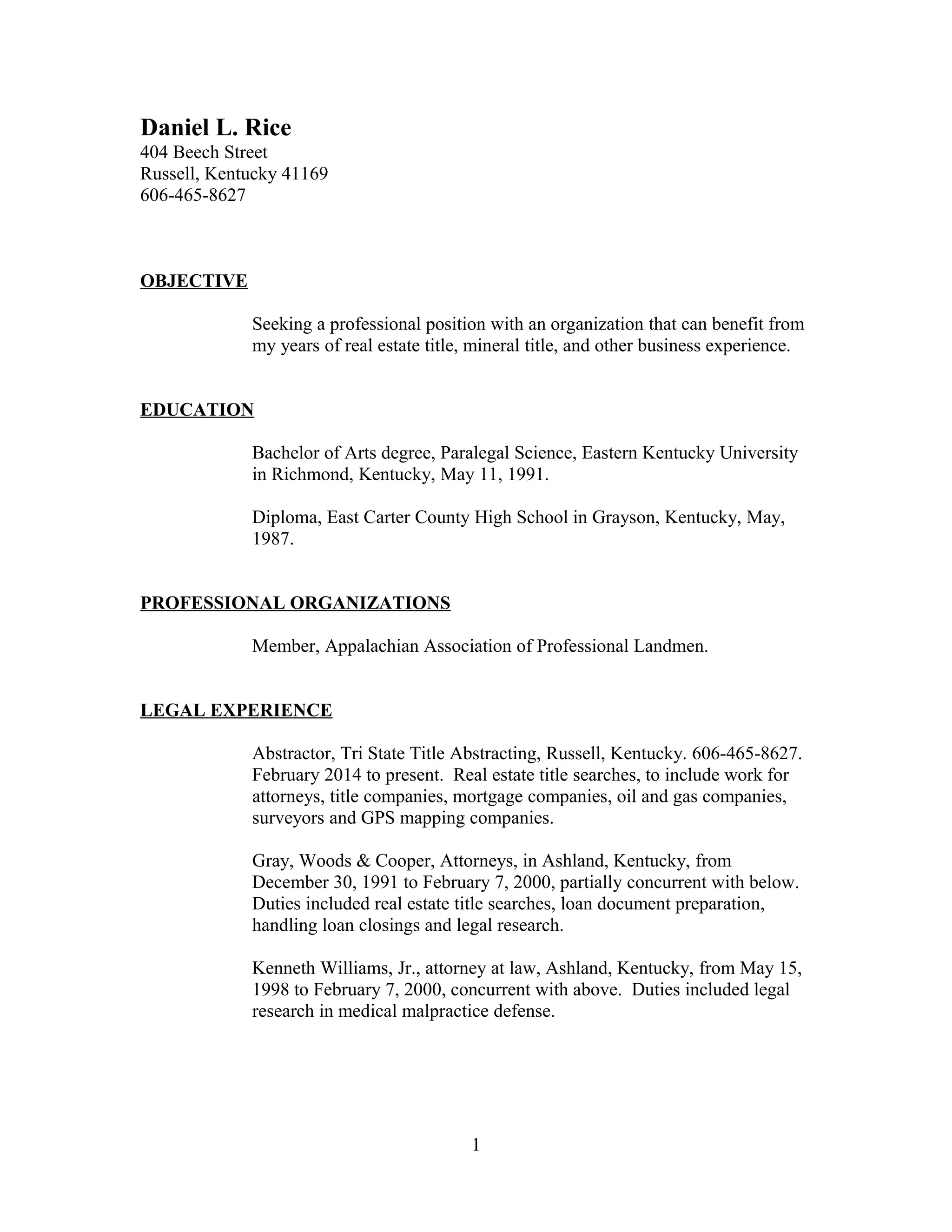 DanielLRiceResume | PDF
