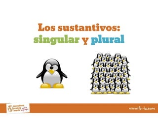 Los sustantivos: 
singular y plural 
 