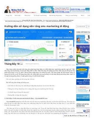 Các công cụ Marketing nên có ngay: Công cụ Bắt SĐT, Email của Khách hàng Phần mềm Facebook Marketing Phần mềm CRM siêu nhỏ gọn
Phần mềm Email Marketing cực hot Phần mềm Tự động tạo hợp đồng hàng loạt Phần mềm tạo Quảng cáo dạng Popup cho website
Tháng Bảy 10 09:43
2020
Viết bởi tác giả Hoàng Quốc Uy
Hướng dẫn sử dụng nền tảng sms marketing di động
Bạn đang muốn tìm một nền tảng cho phép bạn thực hiện các chiến dịch sms marketing mọi lúc mọi nơi? Một
nền tảng sms marketing với chi phí thấp nhất có thể? Một nền tảng cho phép bạn thực hiện việc gửi hàng loạt tin
nhắn điện thoại với tỷ lệ 100% khách hàng nhận được tin nhắn bạn gửi? Dễ dàng nhập dữ liệu khách hàng số
lượng lớn từ file excel? Dễ dàng thực hiện các chiến dịch sms marketing với nội dung động (nội dung khác nhau về
từ ngữ nhưng giống nhau về ngữ nghĩa) ứng với mỗi khách hàng?
Tất cả sẽ được giải đáp chi tiết trong bài viết này.
Bài viết này gồm những nội dung sau:
+ Giới thiệu về nền tảng sms marketing di động đáp ứng được các câu hỏi bên trên;
+ Những lợi ích bạn nhận được khi sử dụng nền tảng sms marketing tiên tiến này;
+ Ai sẽ phù hợp sử dụng nền tảng này?
+ Hướng dẫn sử dụng nền tảng này;
1. Giới thiệu về nền tảng sms marketing di động – Utp.smsmk365.com
Utp.smsmk365.com được biết đến như một nền tảng sms marketing hiện đại và tiên tiến nhất hiện nay. Nền tảng này
giúp bạn gửi tin nhắn điện thoại dạng sms marketing hàng loạt từ chính chiếc điện thoại của Bạn (thay vì việc nhắn thủ
công cho từng người một).
Nền tảng này hỗ trợ cả App điện thoại và ứng dụng web. Trong đó App điện thoại được dùng để phát sóng và điều
khiển việc gửi tin nhắn từ chính điện thoại, bên cạnh đó nó còn làm trung gian truyền, nhận tin giữa điện thoại và ứng
dụng web. Trong khi đó, ứng dụng web được dùng để thực hiện các việc như: Quản lý Nhóm khách hàng, Quản lý Khách
hàng, Lập chiến dịch sms marketing, báo cáo thông kê về kết quả các chiến dịch sms marketing đã triển khai….
Gõ từ khóa cần tìmGõ từ khóa cần tìm TìmTìm
CUNG CẤP DỊCH VỤ
CÔNG CỤ DIGITAL
MARKETING
Trang chủTrang chủ Lý thuyết marketingLý thuyết marketing LiênLiênGiới thiệuGiới thiệu Khóa họcKhóa học Marketing ứng dụngMarketing ứng dụng Công cụ marketingCông cụ marketing KhácKhác
Kích vào đây để Chat với Chúng tôi! 
H
o
a
n
g
Q
u
o
c
U
y
.c
o
m
 
