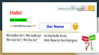 Hallo!
Sich vorstellen
Ich bin Merna und du? Der Name
 