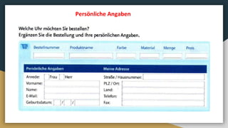 Persönliche Angaben
 