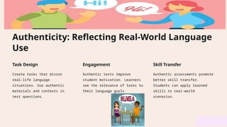 Authentic Language Examples The Principles of Language Assessment A1.leime.luisa.assessment .pptx