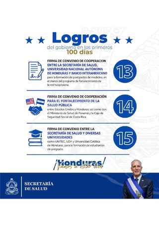 Logros en los primeros 100 días de gobierno en el sector salud | PDF