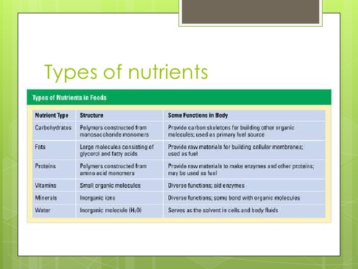 A1. Components Of A Human Diet