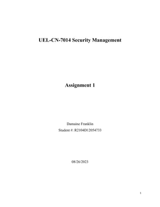 Security Management | PDF