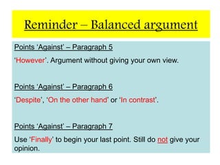 A1 How To Write Arguementative Writing | PPTX
