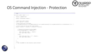OS Command Injection - Protection
 