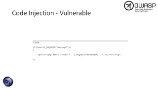 Code Injection - Vulnerable
 