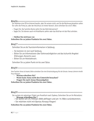 Goethe institut a1 brief schreiben