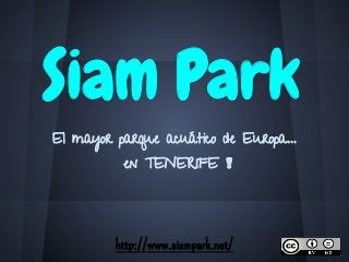 Siam Park
El mayor parque acuático de Europa...
          en TENERIFE !




         http://www.siampark.net/
 